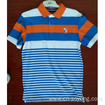 Casual Yarn Dyed Short Sleeve Polo Shirts